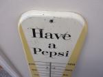 Vintage Pepsi-Cola Large Tin Wall Thermometer
