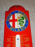 Vintage Alfa Romeo Milano Gasoline Thermometer Sign