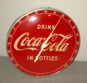 1950s Coca-Cola Bottles Thermometer Store Sign 12