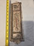 Vintage General Merchandise Advertising Thermometer with Patina