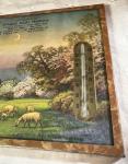 1950s Framed Wall Thermometer - Domestic Dairy Ad