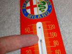Vintage Alfa Romeo Milano Gasoline Thermometer Sign