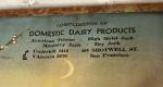 1950s Framed Wall Thermometer - Domestic Dairy Ad