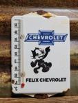 Vintage Chevrolet Porcelain Thermometer with Felix the Cat