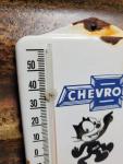 Vintage Chevrolet Porcelain Thermometer with Felix the Cat