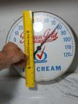 1960s Frozen Gold Ice Cream Advertising Thermometer