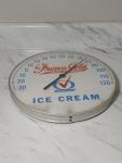 1960s Frozen Gold Ice Cream Advertising Thermometer