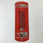 Chevrolet Corvette Sting Ray Metal Thermometer Red