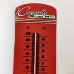 Chevrolet Corvette Sting Ray Metal Thermometer Red
