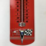 Chevrolet Corvette Sting Ray Metal Thermometer Red