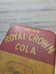 1940s Royal Crown Cola Metal Thermometer with Patina