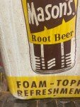 Mason's Root Beer Vintage Thermometer Sign 26"x10