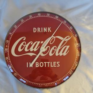 Vintage 1950s Coca-Cola Glass Thermometer 12