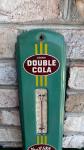 1950s Double Cola Metal Advertising Thermometer
