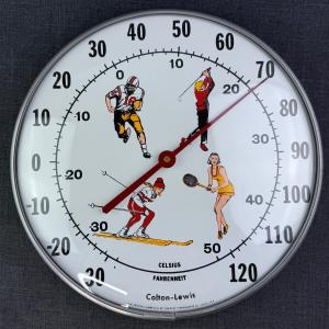 Ohio Thermometer Co. Vintage Jumbo Dial Wall Thermometer