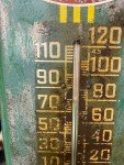 Vintage Double Cola Metal Thermometer Sign 27"x8