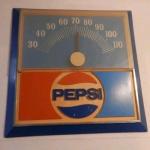 Vintage 1970s Pepsi Thermometer Sign 9 Inch