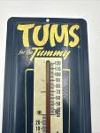Tums Vintage Advertising Thermometer Metal Sign 9x4