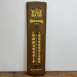Olympia Brewing Co Vintage Foam Thermometer Sign
