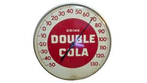 1950s Double Cola Glass Dial Thermometer