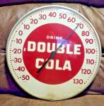 1950s Double Cola Glass Dial Thermometer