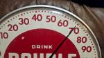 1950s Double Cola Glass Dial Thermometer