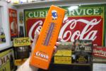 1950s Orange Crush Soda Metal Thermometer Sign
