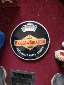 Briggs & Stratton Vintage Glass Pancake Thermometer