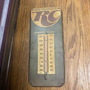 Royal Crown Cola Vintage Metal Thermometer Sign
