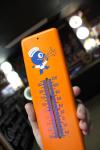 1950s Orange Crush Soda Metal Thermometer Sign