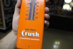 1950s Orange Crush Soda Metal Thermometer Sign