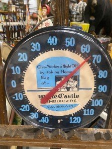 White Castle Vintage Thermometer Sign - 12" x 12
