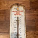 Chevrolet Ok Used Cars Thermometer Sign