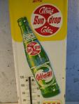 1963 Sun Drop Citrus Cola Metal Thermometer Sign