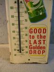 1963 Sun Drop Citrus Cola Metal Thermometer Sign