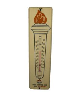 Vintage Standard Heating Oil Thermometer - 11.5" Tall