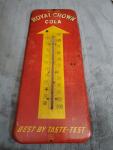 Vintage 1952 Royal Crown Cola Thermometer Sign