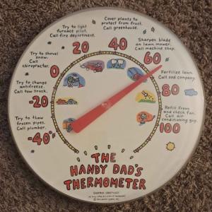 Handy Dad's Vintage Wall Thermometer