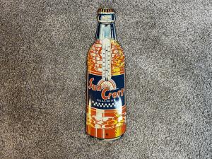 1950s Sun Crest Orange Soda Thermometer Sign