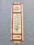 Vintage MOBILOIL Metal Wall Thermometer
