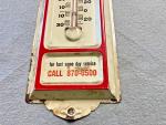 Vintage MOBILOIL Metal Wall Thermometer
