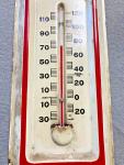 Vintage MOBILOIL Metal Wall Thermometer