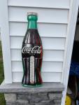 1960s Coca Cola Bottle Advertising Thermometer 29”