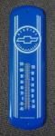 Chevrolet Blue Metal Thermometer 17" x 5