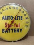 Auto-Lite Thermometer Sign for Garage Decor
