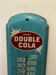 Vintage Double-Cola Soda Pop Metal Thermometer Sign