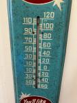 Vintage Double-Cola Soda Pop Metal Thermometer Sign