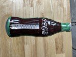 Coca Cola Vintage Bottle Thermometer Sign
