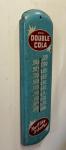 Vintage Double-Cola Soda Pop Metal Thermometer Sign