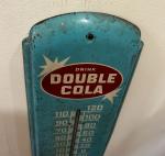 Vintage Double-Cola Soda Pop Metal Thermometer Sign